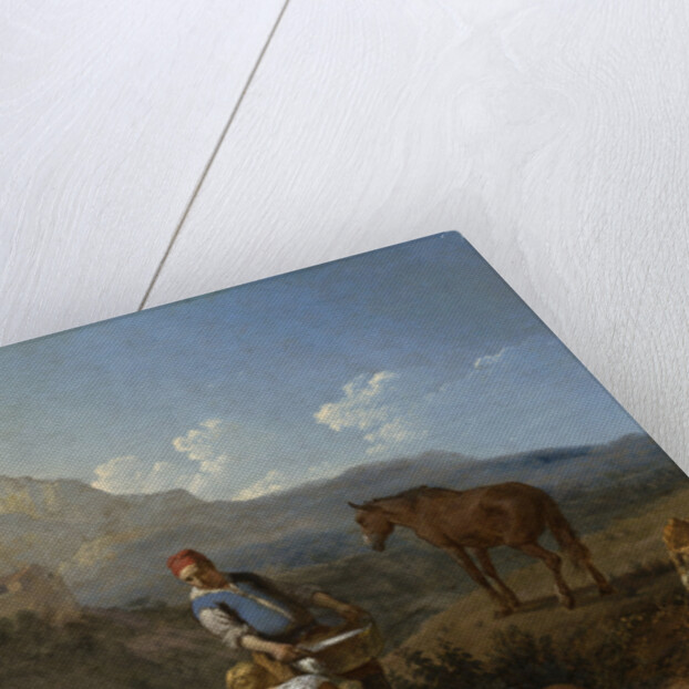 Italian Landscape with Girl Milking a Goat, Italy by Karel Dujardin