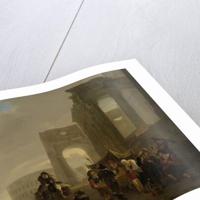 Roman Folk Life with a View of the Colosseum by Jan Both