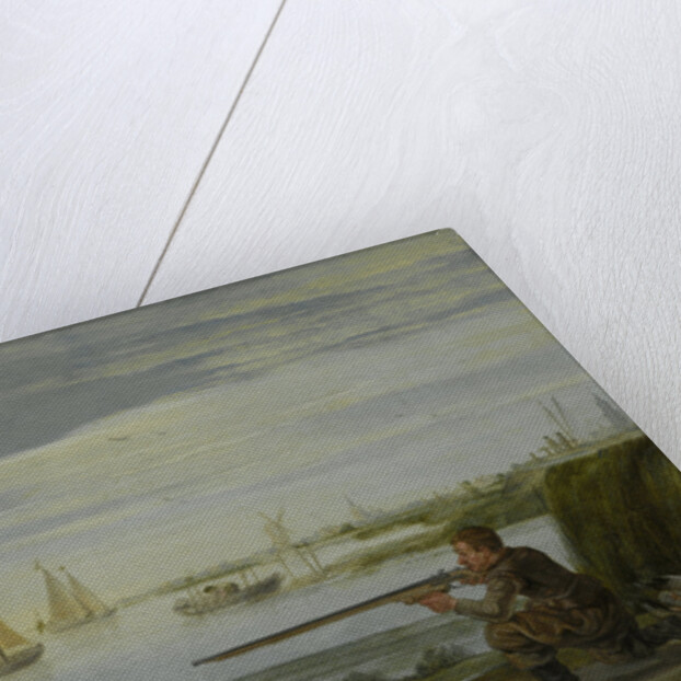 A Bird Hunter (A Sportsman aiming at a Heron) by Arent Arentsz.