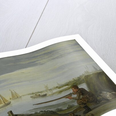 A Bird Hunter (A Sportsman aiming at a Heron) by Arent Arentsz.