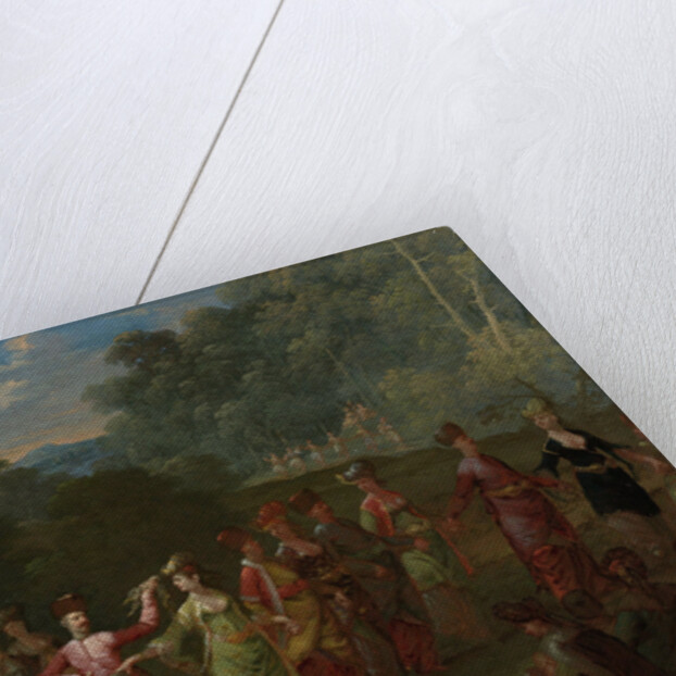 Greek Men and Women Dancing the Khorra by Jean Baptiste Vanmour