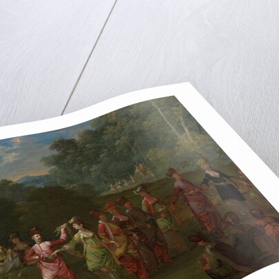 Greek Men and Women Dancing the Khorra by Jean Baptiste Vanmour