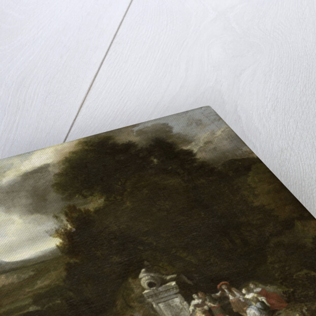 Party in Wooded Landscape by Anonymous