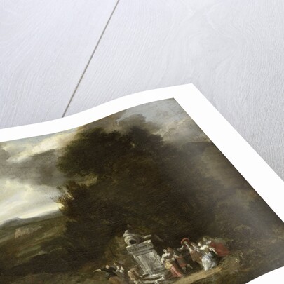 Party in Wooded Landscape by Anonymous
