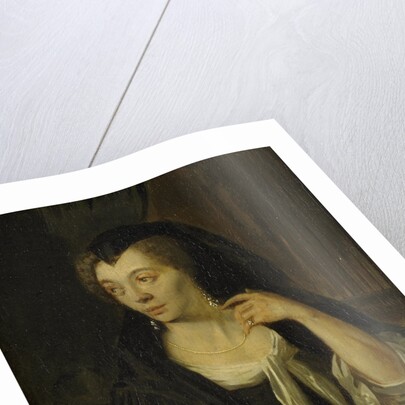 Portrait of Anna de Hooghe, the Artist's fourth Wife by Ludolf Bakhuysen
