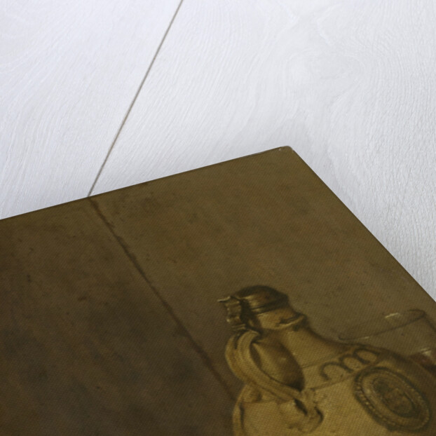 Still Life with Stoneware Jug and Pipes by Jan Jansz. Treck