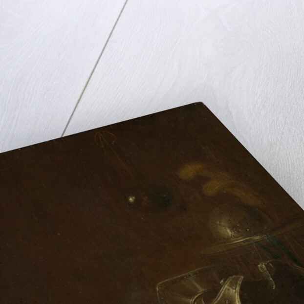 Still life with implements of war by Jan Jansz. Buesem