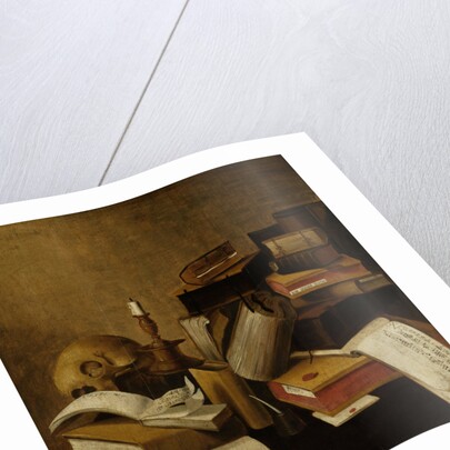 Vanitas Still Life with Books by Anonymous