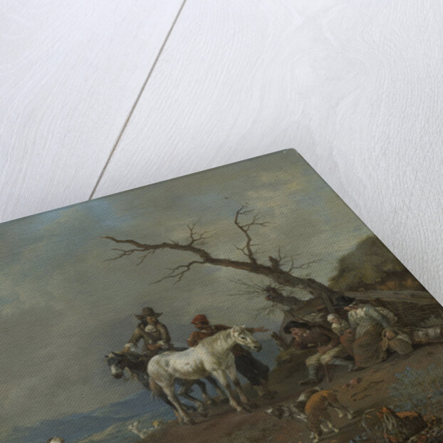 Country Road with Hunters and Peasants by Johannes Lingelbach