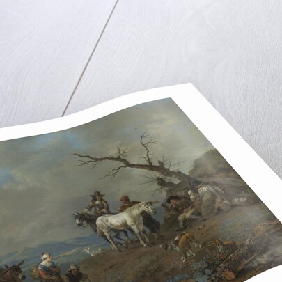 Country Road with Hunters and Peasants by Johannes Lingelbach