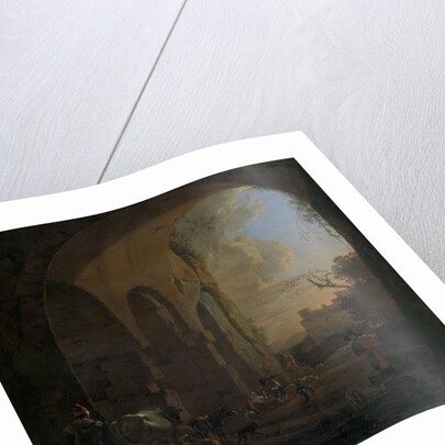 Shepherds with their Animals under an Arch of the Colosseum in Rome by Jan Asselijn