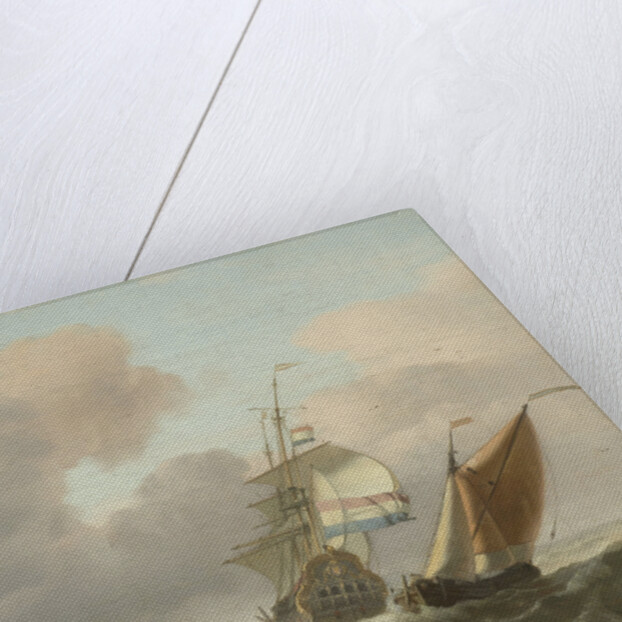 Rough Sea with Ships by Ludolf Bakhuysen
