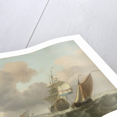 Rough Sea with Ships by Ludolf Bakhuysen