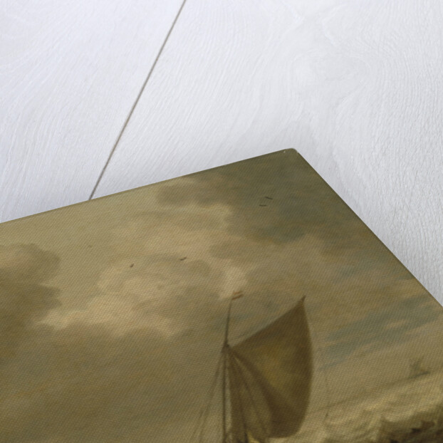 Fishing boat with the wind in the sails by Pieter Mulier I