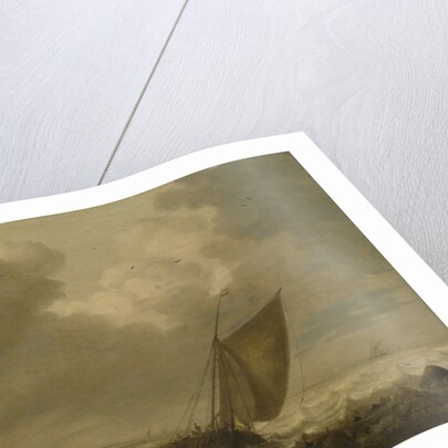 Fishing boat with the wind in the sails by Pieter Mulier I