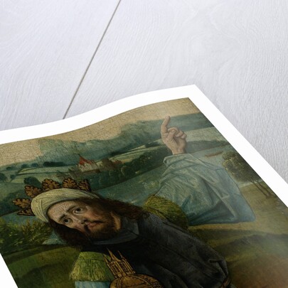 King Melchior, one of the Three Magi, Pointing at the Star, fragment from An Adoration of the Magi by Anonymous