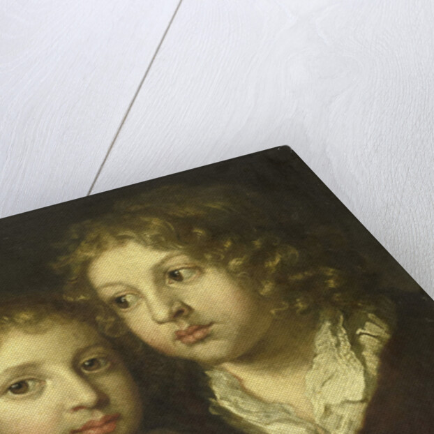 A daughter and a son (Constantijn?) of the artist by Caspar Netscher