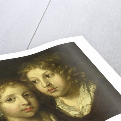 A daughter and a son (Constantijn?) of the artist by Caspar Netscher
