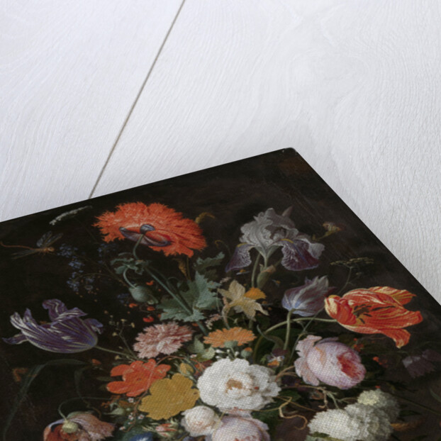 Still Life with Flowers and a Watch by Abraham Mignon