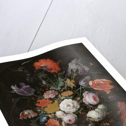 Still Life with Flowers and a Watch by Abraham Mignon