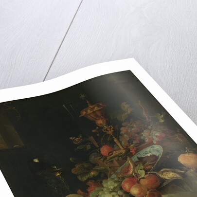 Still Life with Fruit and a Cup on Cock's Legs by Abraham Mignon