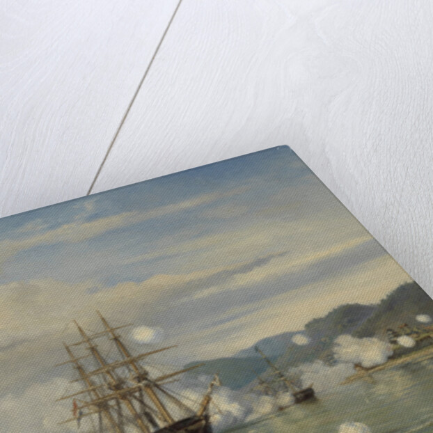 HNLMS Steam Warship Medusa Forcing Passage through the Shimonoseki Strait by Jonkheer Jacob Eduard van Heemskerck van Beest