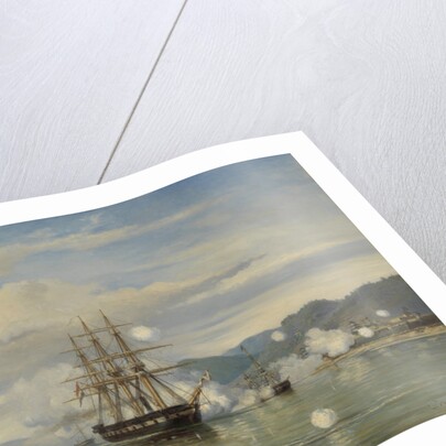 HNLMS Steam Warship Medusa Forcing Passage through the Shimonoseki Strait by Jonkheer Jacob Eduard van Heemskerck van Beest