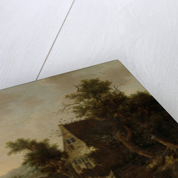 Hilly Landscape with Peasant Cottage by Cornelis van Zwieten