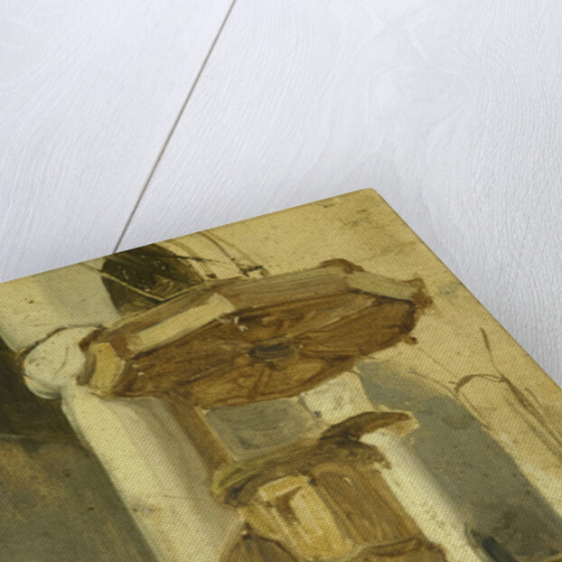 The pulpit of a church in Hoorn, The Netherlands by Johannes Bosboom