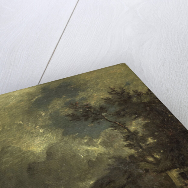 Village by night by Jules Dupré