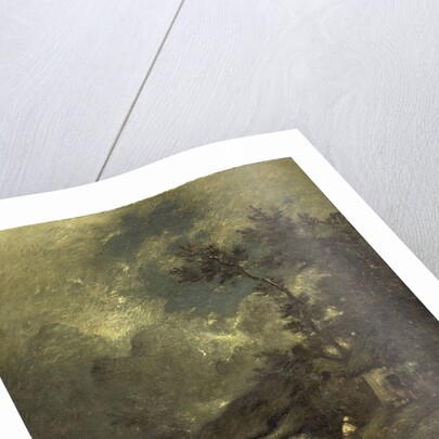 Village by night by Jules Dupré