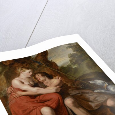 Venus and Adonis by Josse de Pape