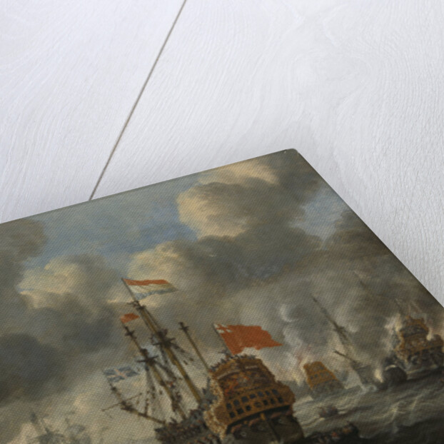 Burning of the English Fleet at Chatham, 20 June 1667 (Raid on the Medway UK) by Peter van de Velde