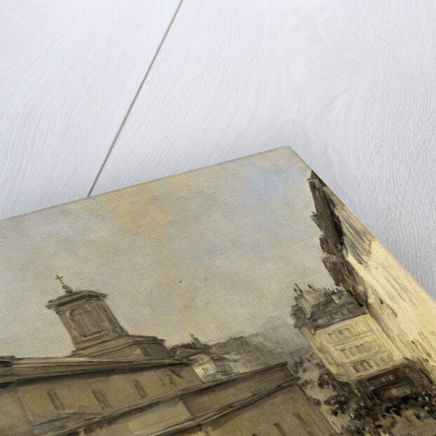 View of the Church of Notre Dame de Lorette and the Rue Fléchier, Paris France by Antoine Vollon