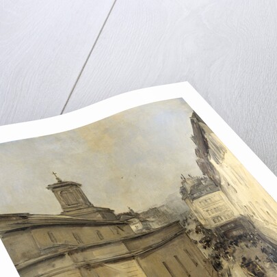 View of the Church of Notre Dame de Lorette and the Rue Fléchier, Paris France by Antoine Vollon