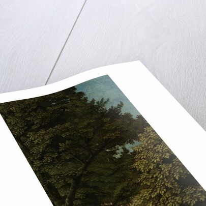 View in a Forest, outer left wing of a triptych by Gerard David