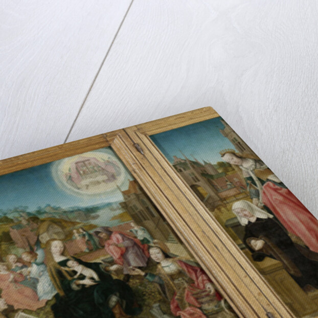 Triptych with Virgin and Child with Saints, male Donor with Saint Martin, female Donor with Saint Cunera, and the Annunciation by Master of Delft