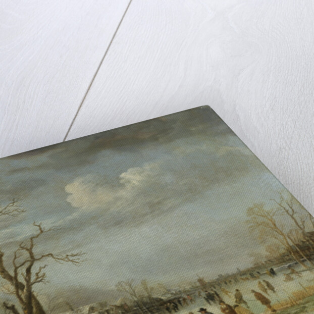 River view in the winter by Aert van der Neer