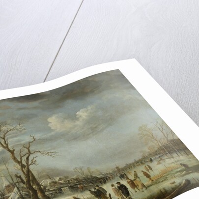 River view in the winter by Aert van der Neer