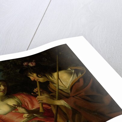 Flute-Playing Shepherd with four Nymphs by Gerard van Honthorst