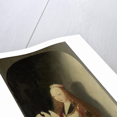 Saint Cecilia, right wing of a triptych by Master of the Brunswick Diptych