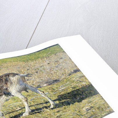 A Goat with her Kid, Giovanni Segantini by Italian painter