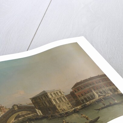 Grand Canal with the Rialto Bridge and Fondaco dei Tedeschi, Venice Italy by Workshop of Canaletto