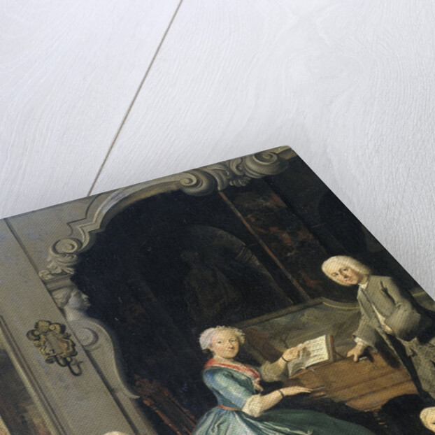 Family Group near a Harpsichord by Cornelis Troost