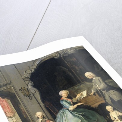 Family Group near a Harpsichord by Cornelis Troost