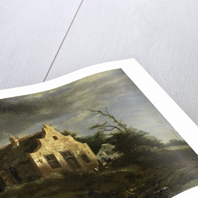 Farm in a wooded dune landscape by School of Jacob Isaacksz. van Ruisdael