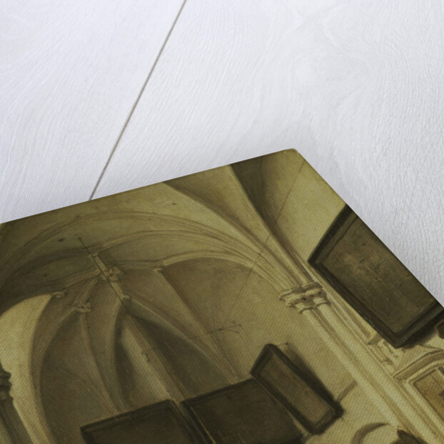 The vestry of the Sint Stevens Church Nijmegen, The Netherlands by Johannes Bosboom