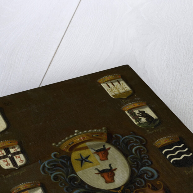 Coat of Arms of Sara van Os, Wife of Jan van Reyersbergh with its eight quarterings by Anonymous