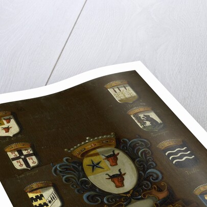 Coat of Arms of Sara van Os, Wife of Jan van Reyersbergh with its eight quarterings by Anonymous