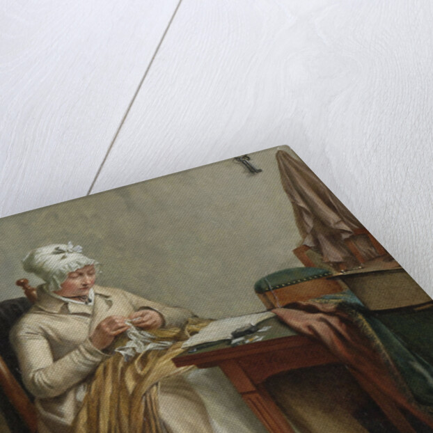 Interior with Woman Sewing by Wybrand Hendriks
